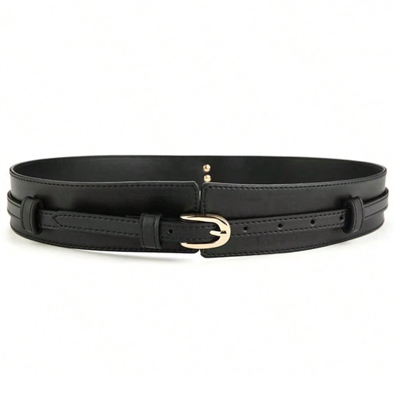 Luxe Vegan Leather Skinny Wide Belt Set - Picture 6 of 9